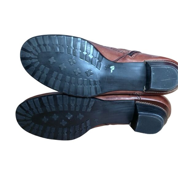 Venturini Eleganza Brown Leather Ankle Boots Women size 7 - Picture 12 of 14